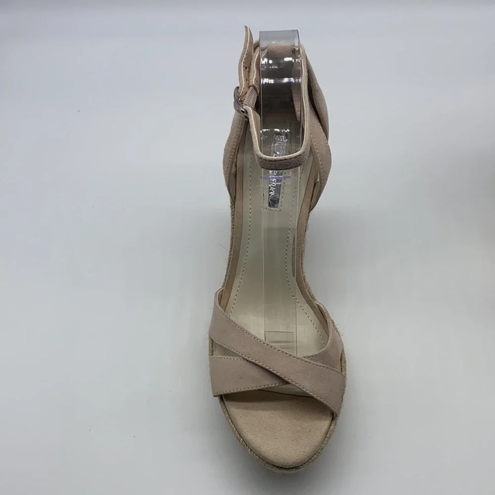 BCBGeneration - Molly Light Nude Pink Suede Strap  Espadrilles Size 8